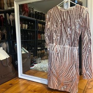 Chic Rose Gold Dress - Love & Lemonade - Size L (fits like a 6/8 - New with Tags